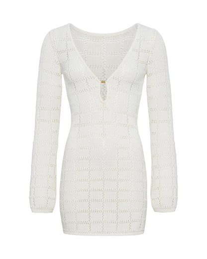 LSPACE Cream Crochet Mini Dress - LSPACE Jessa Mini - Swim|Clothing