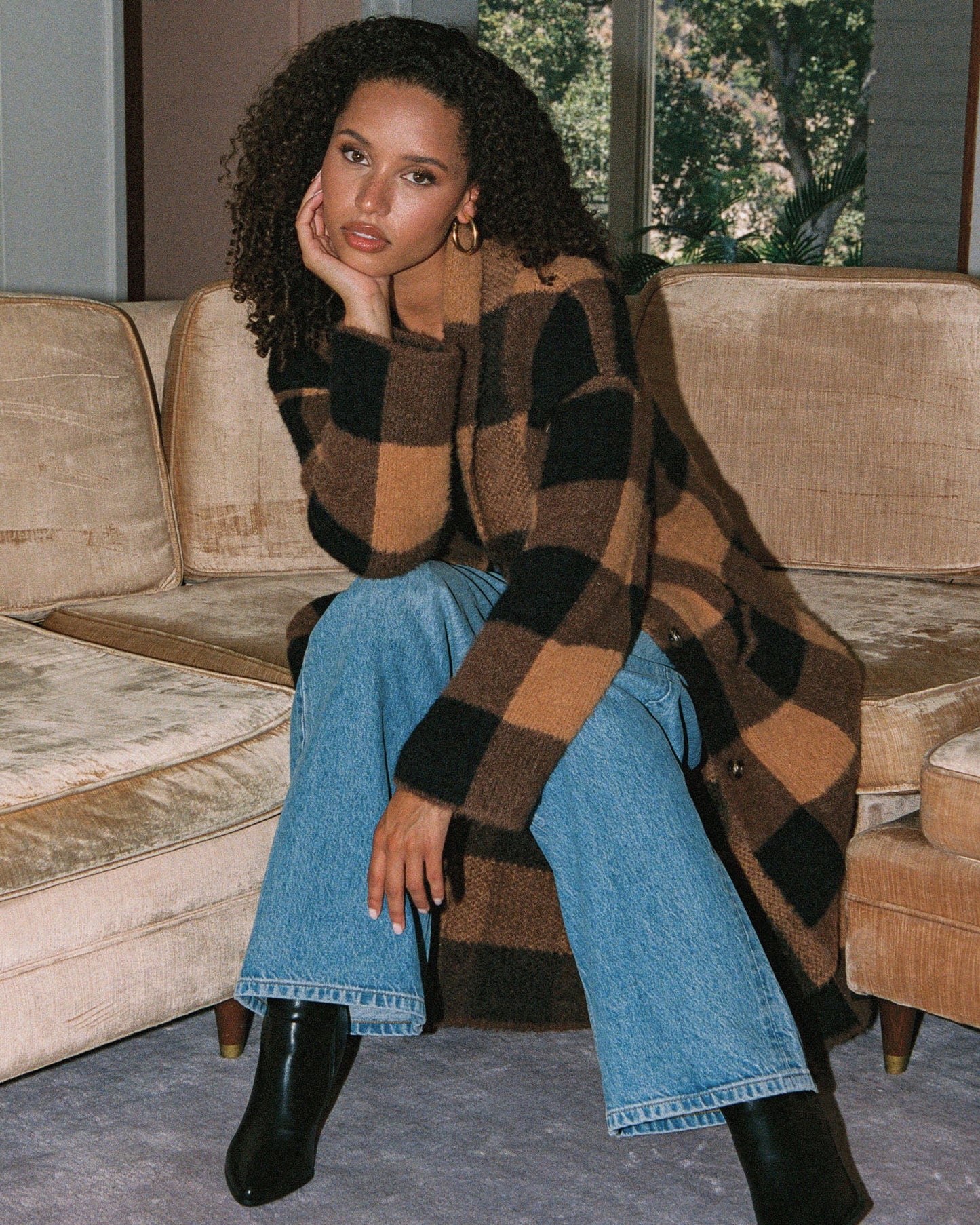 LSPACE Ultra Soft Plaid Sweater Coat - LSPACE Harlow Jacket - Clothing