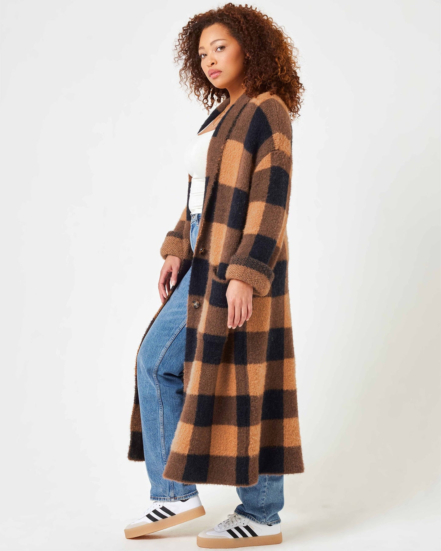 LSPACE Ultra Soft Plaid Sweater Coat - LSPACE Harlow Jacket - Clothing
