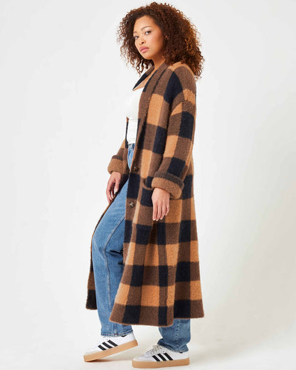 LSPACE Ultra Soft Plaid Sweater Coat - LSPACE Harlow Jacket - Clothing