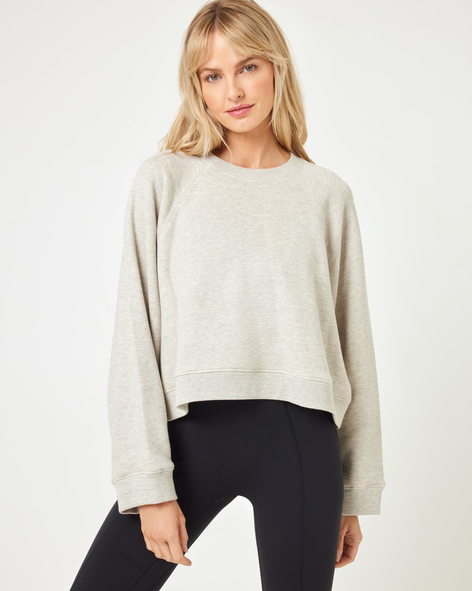 LSPACE Women's Oversized Crew Neck Sweater - LSPACE Vincent Pullover - Active|Clothing