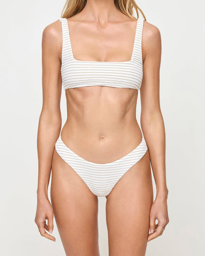 LSPACE Liv Bikini Top - Lurex Stripe - Swim