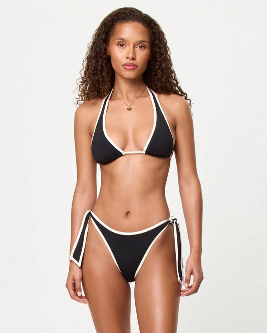 LSPACE LSPACE Mac Bikini Top - Black-Cream - Swim