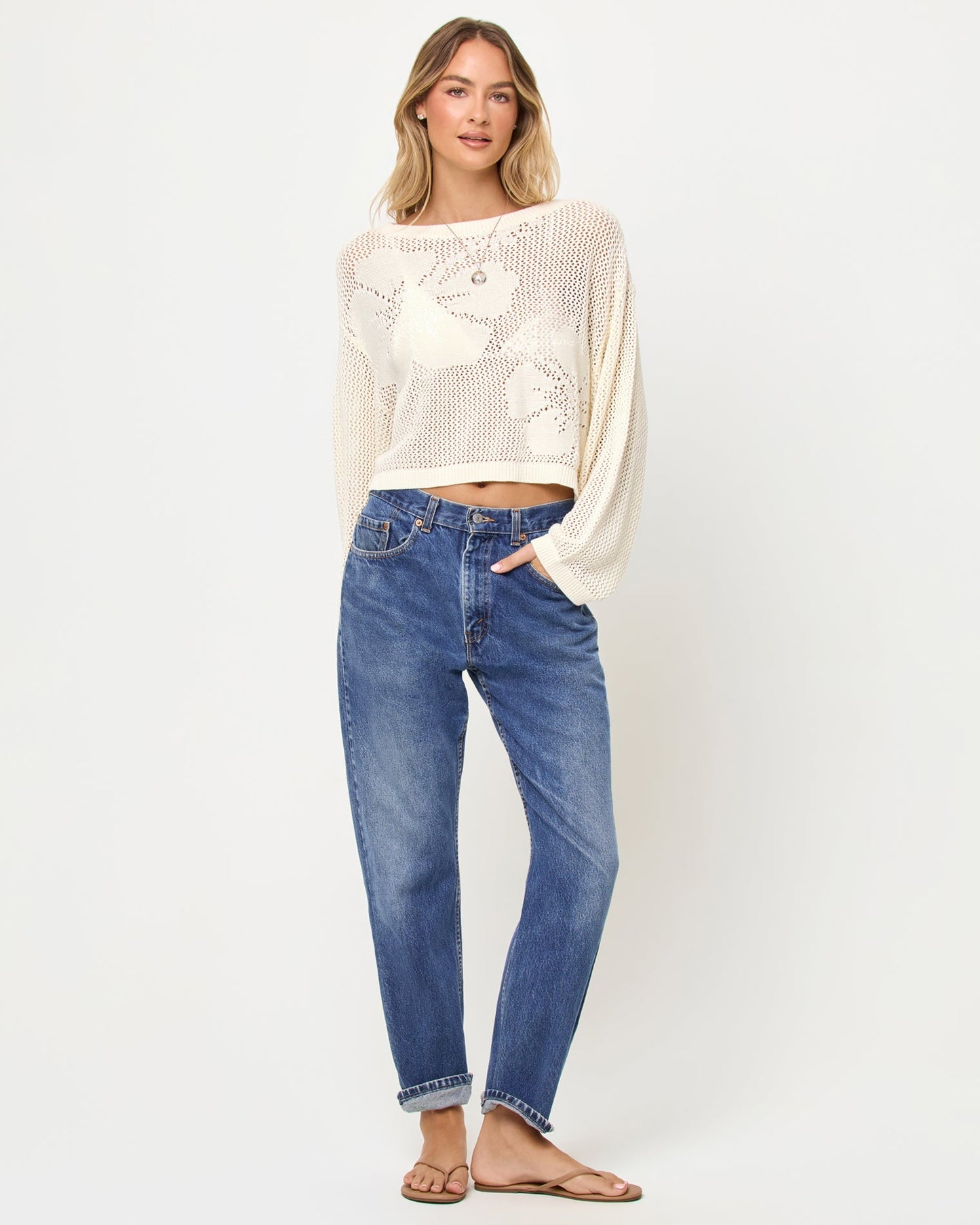 LSPACE LSPACE Island Time Sweater - Cream - Swim|Clothing