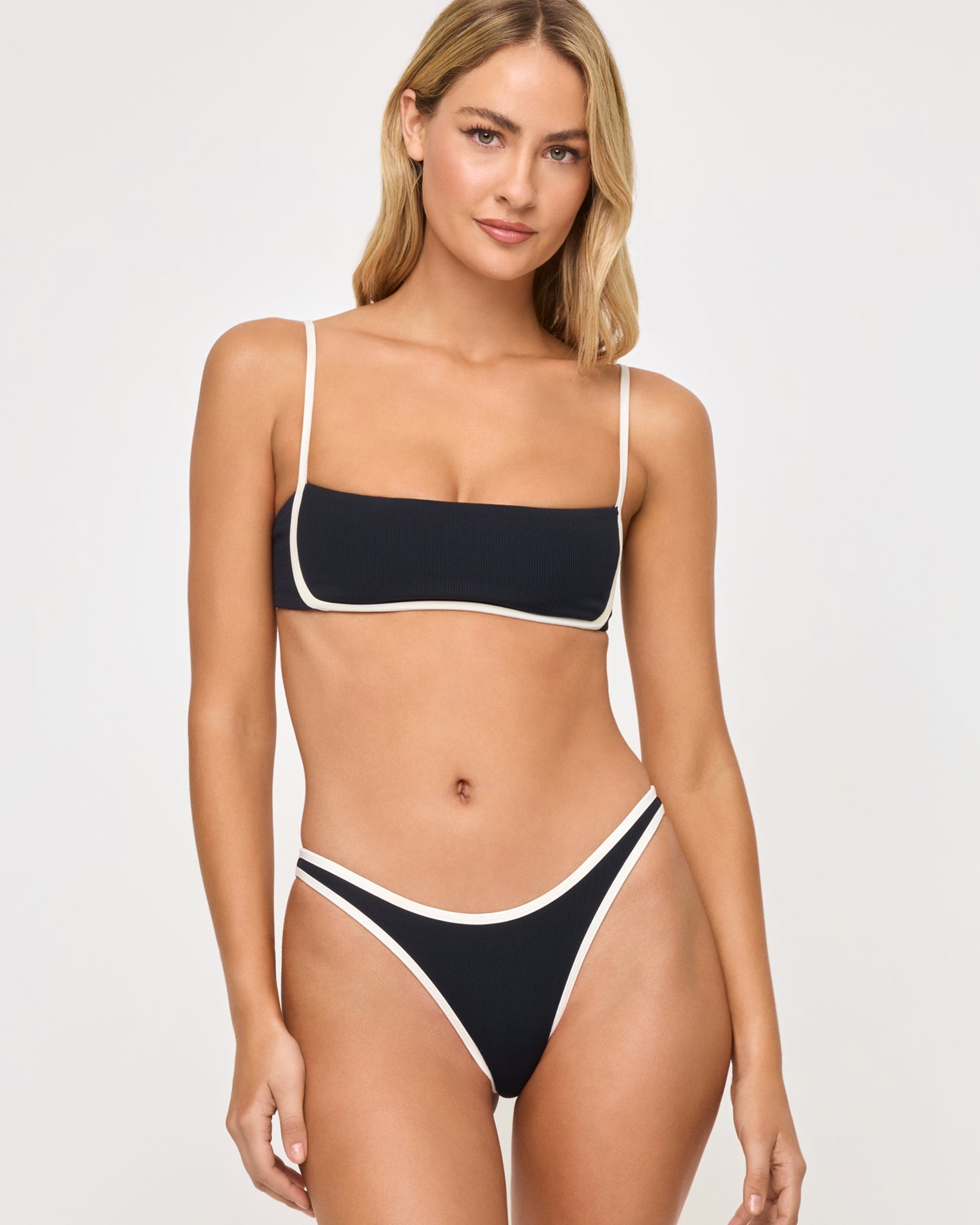 LSPACE Elle Bikini Bottom - Black-Cream - Swim