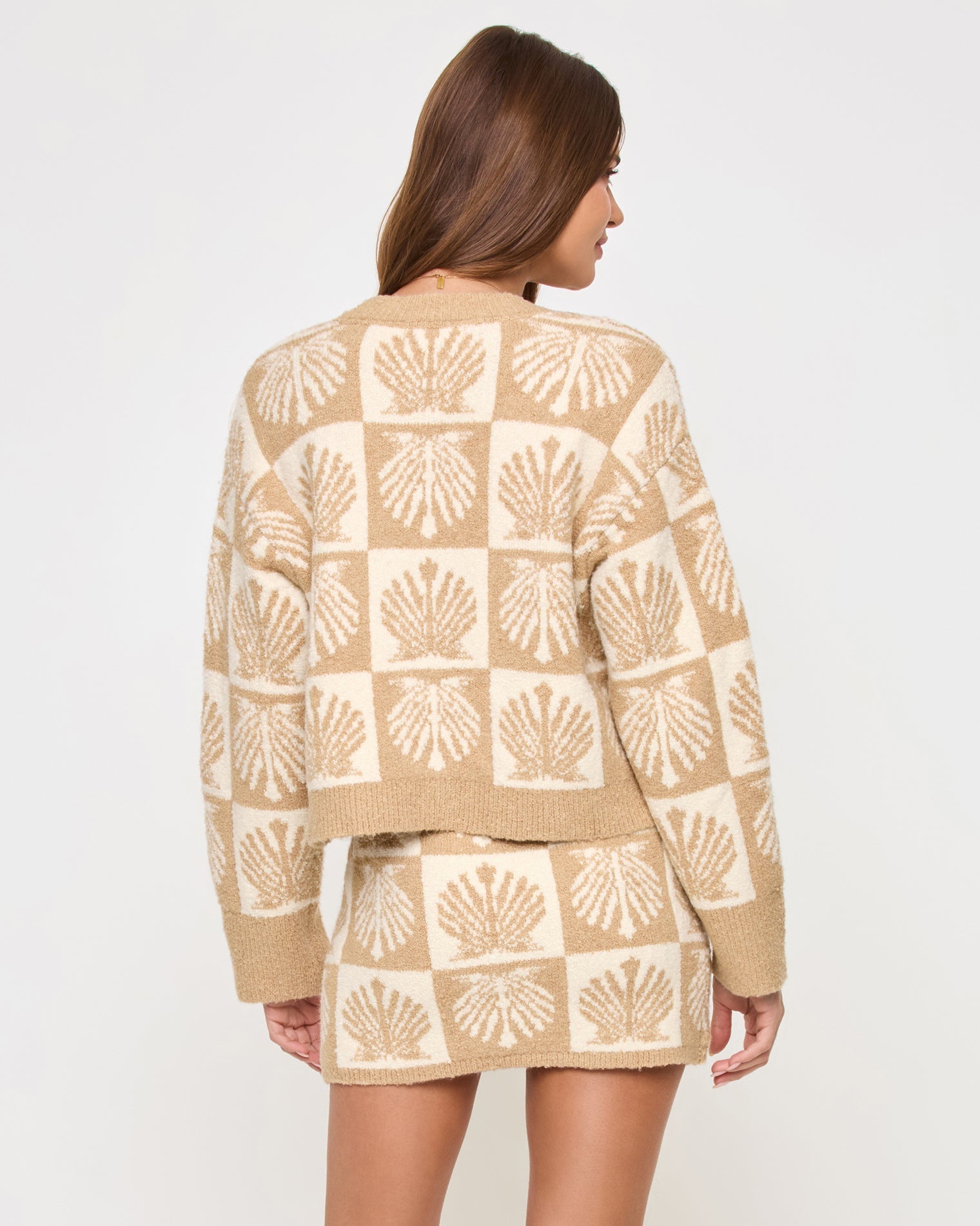 LSPACE LSPACE Shell Be There Cardigan - Seashell Jacquard - Clothing