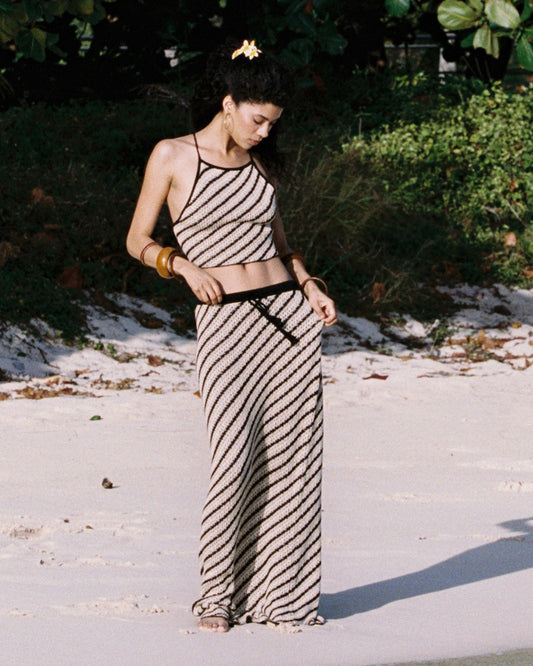LSPACE LSPACE La Bianca Top - Tip the Scales Stripe - Clothing