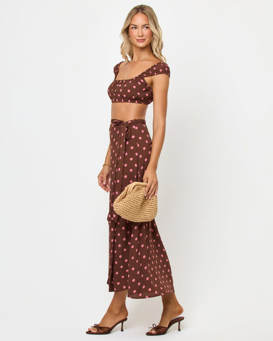 LSPACE LSPACE Ever Wrap Skirt - Alotta Polka Dot - Clothing