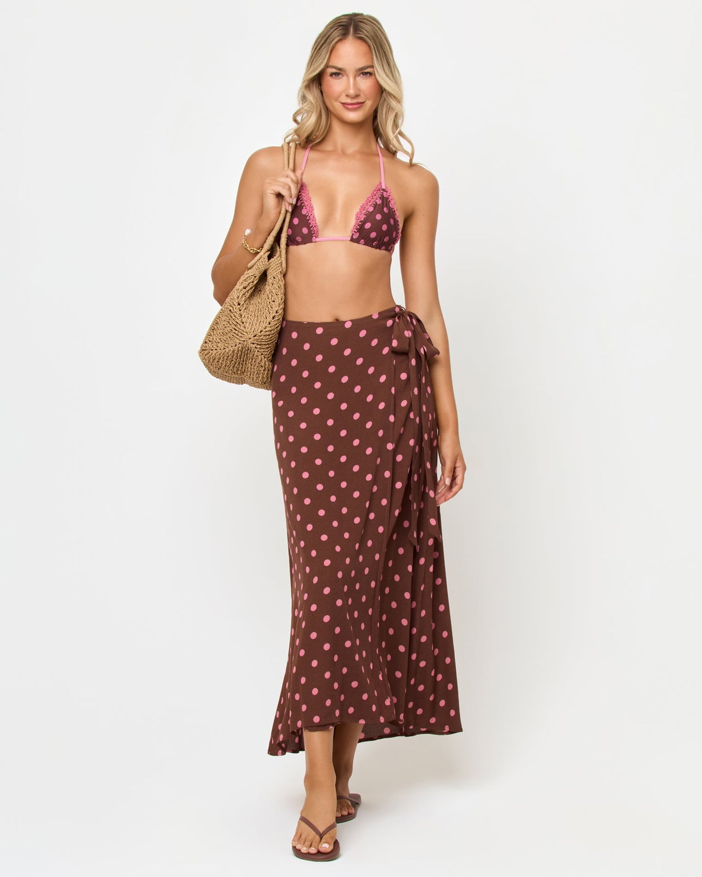 LSPACE LSPACE Ever Wrap Skirt - Alotta Polka Dot - Clothing