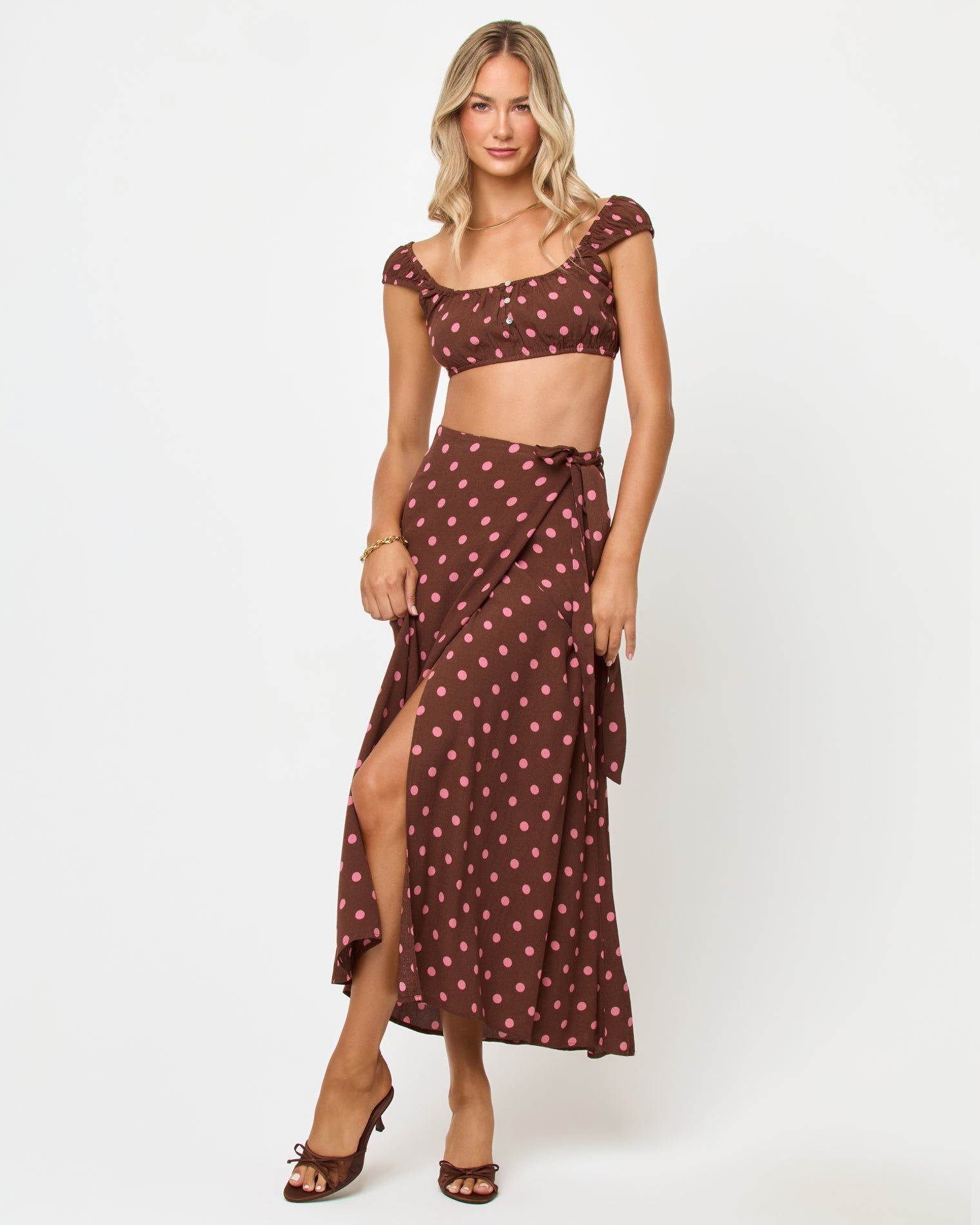 LSPACE LSPACE Ever Wrap Skirt - Alotta Polka Dot - Clothing