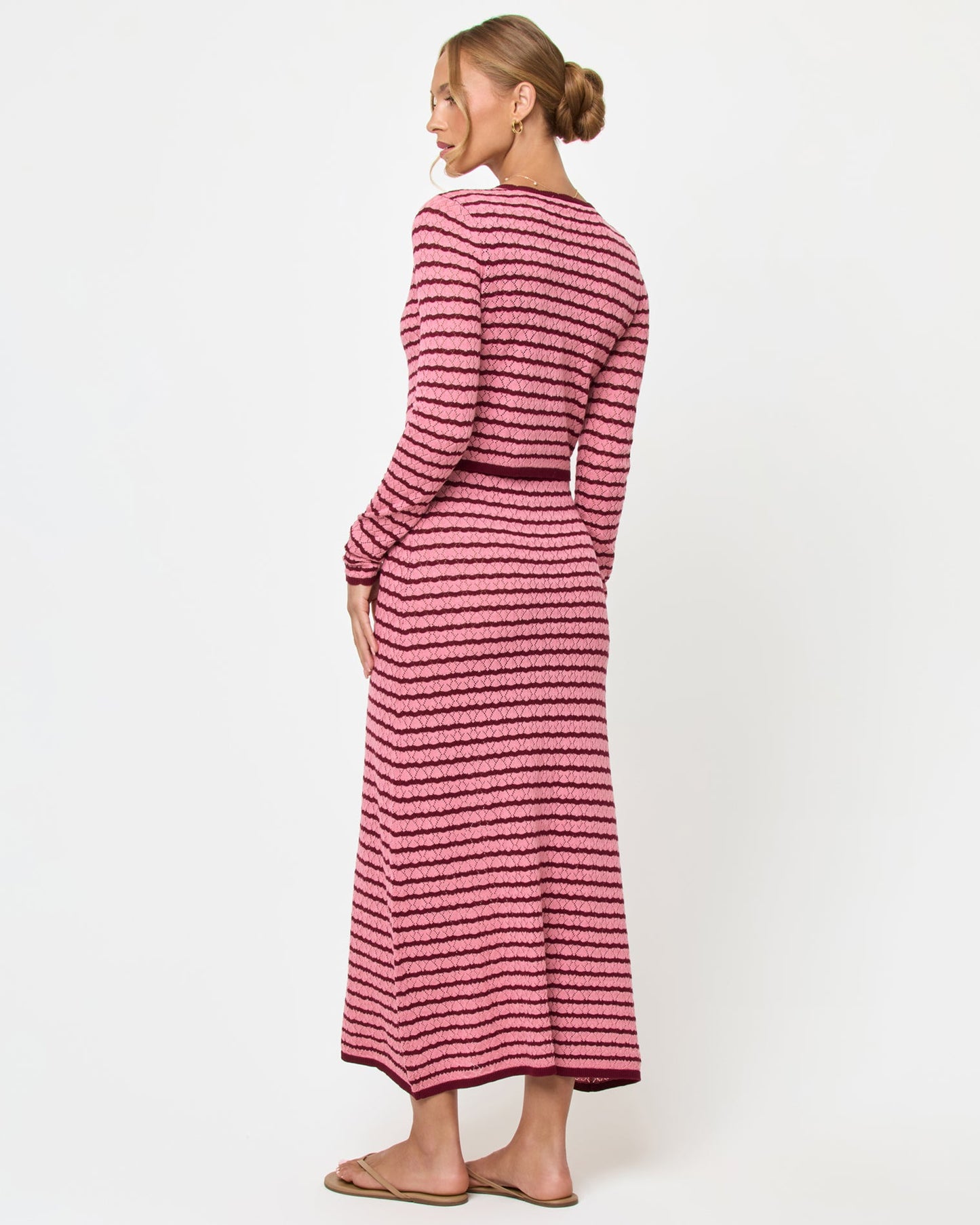 LSPACE LSPACE Rosalie Cardigan - Strawberry Stripe - Clothing