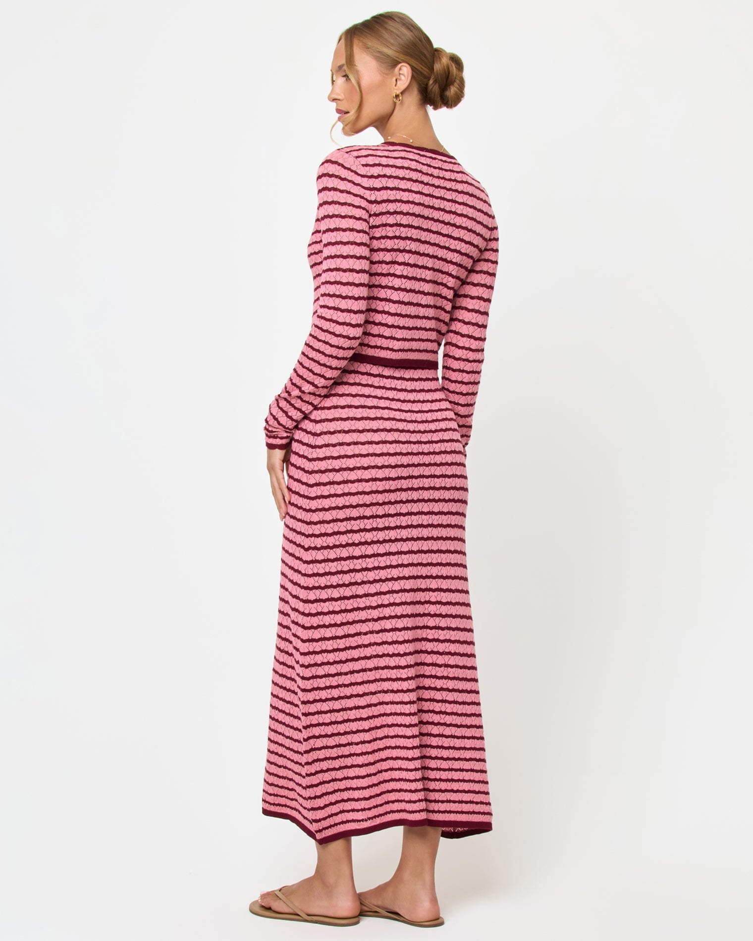 LSPACE LSPACE Rosalie Cardigan - Strawberry Stripe - Clothing