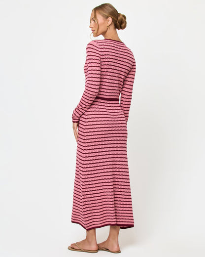 LSPACE LSPACE Rosalie Cardigan - Strawberry Stripe - Clothing