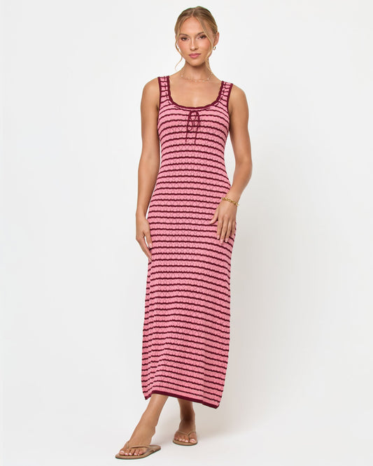 LSPACE LSPACE Rosalie Maxi - Strawberry Stripe - Clothing