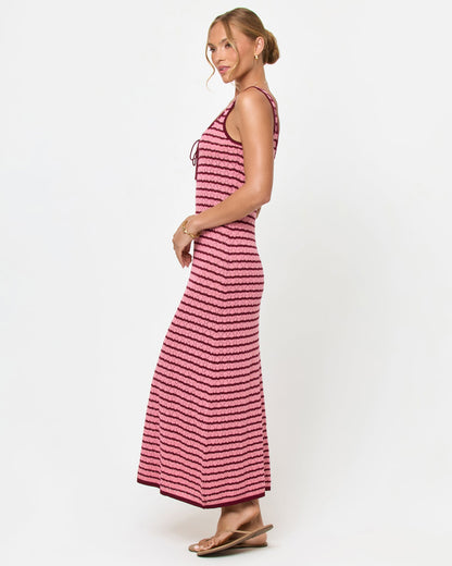 LSPACE LSPACE Rosalie Maxi - Strawberry Stripe - Clothing