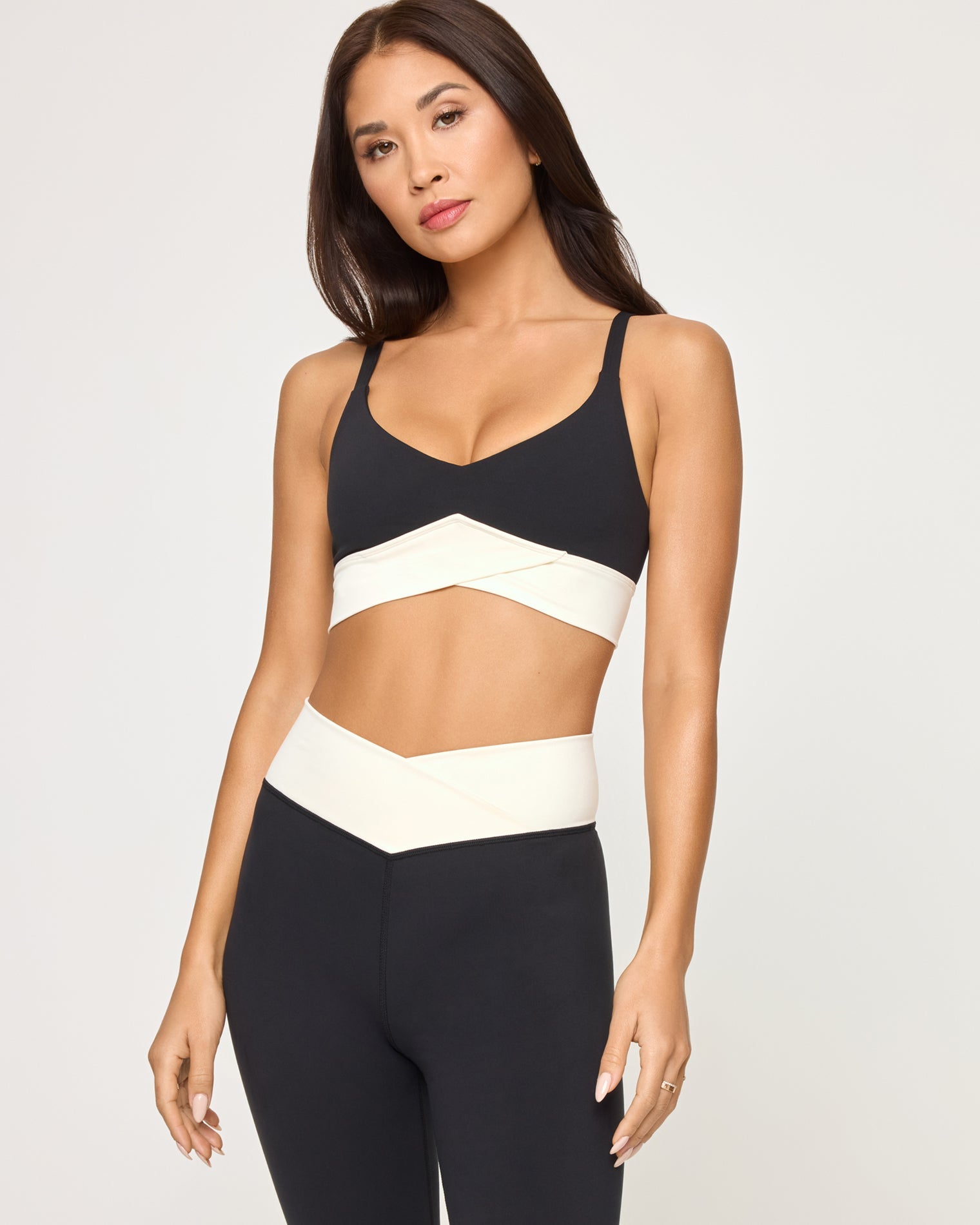 LSPACE Unmatched Legging - Black-Cream - Clothing|Active|Swim