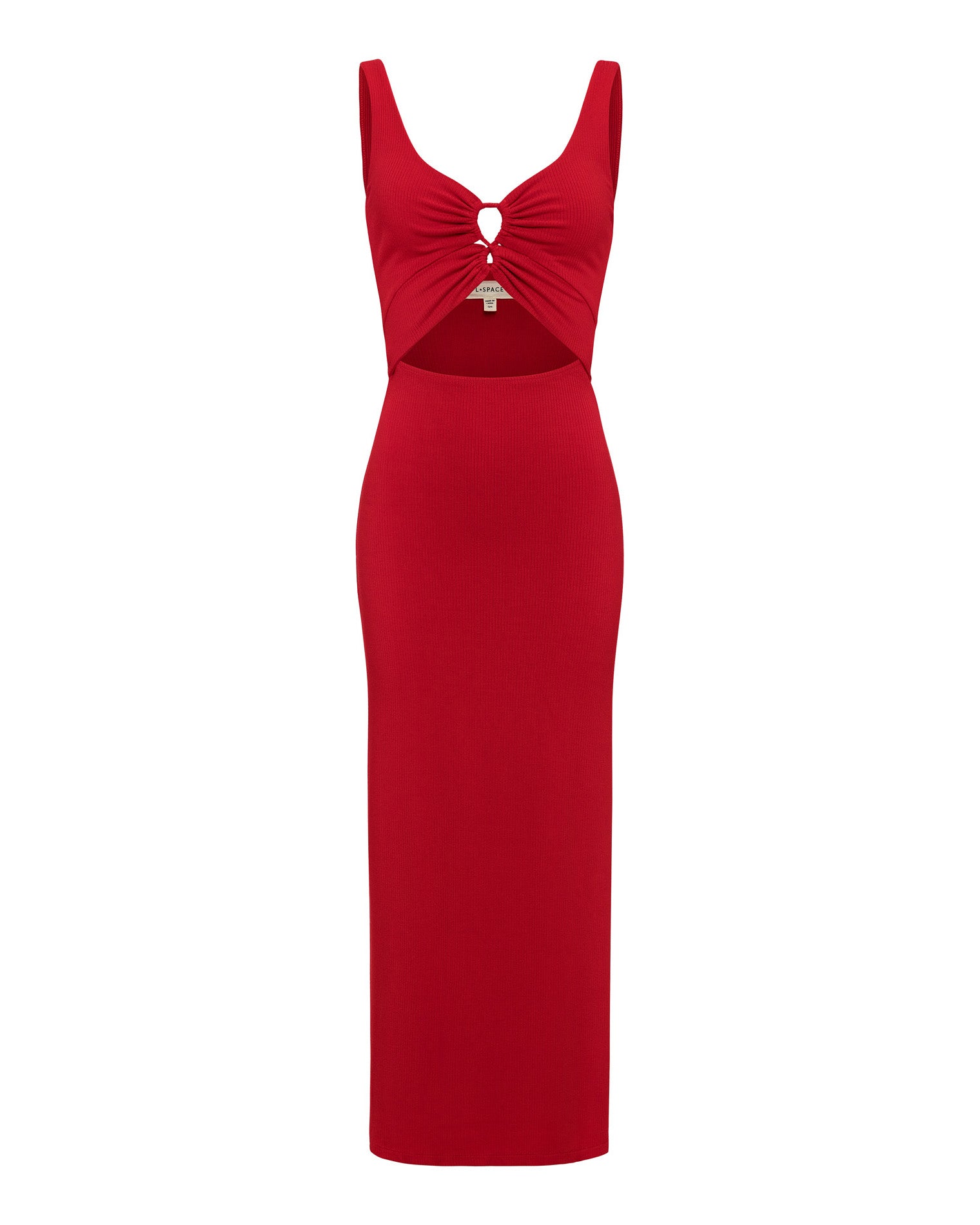 LSPACE Red Sleeveless Midi Dress - LSPACE Camille Dress - Clothing|Swim