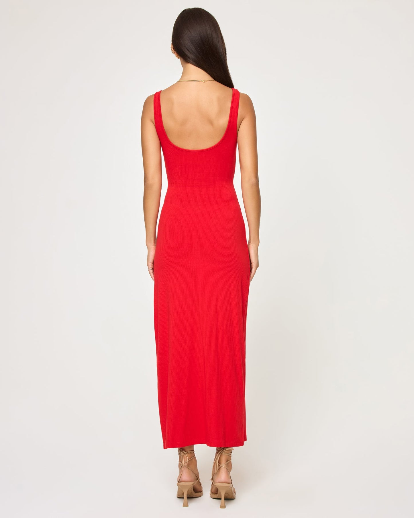 LSPACE Red Sleeveless Midi Dress - LSPACE Camille Dress - Clothing|Swim