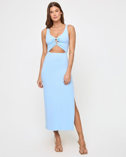 LSPACE French Blue Midi Dress - LSPACE Camille Dress - Clothing