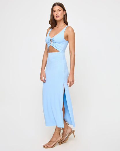 LSPACE French Blue Midi Dress - LSPACE Camille Dress - Clothing