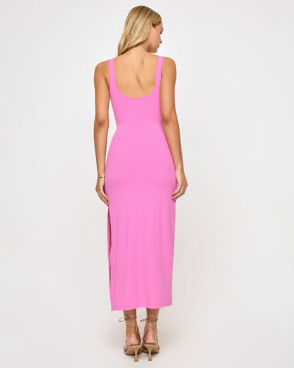 LSPACE Pink Sleeveless Midi Dress - LSPACE Camille Dress - Clothing