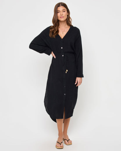 LSPACE LSPACE Yoli Shirtdress - Black - Clothing