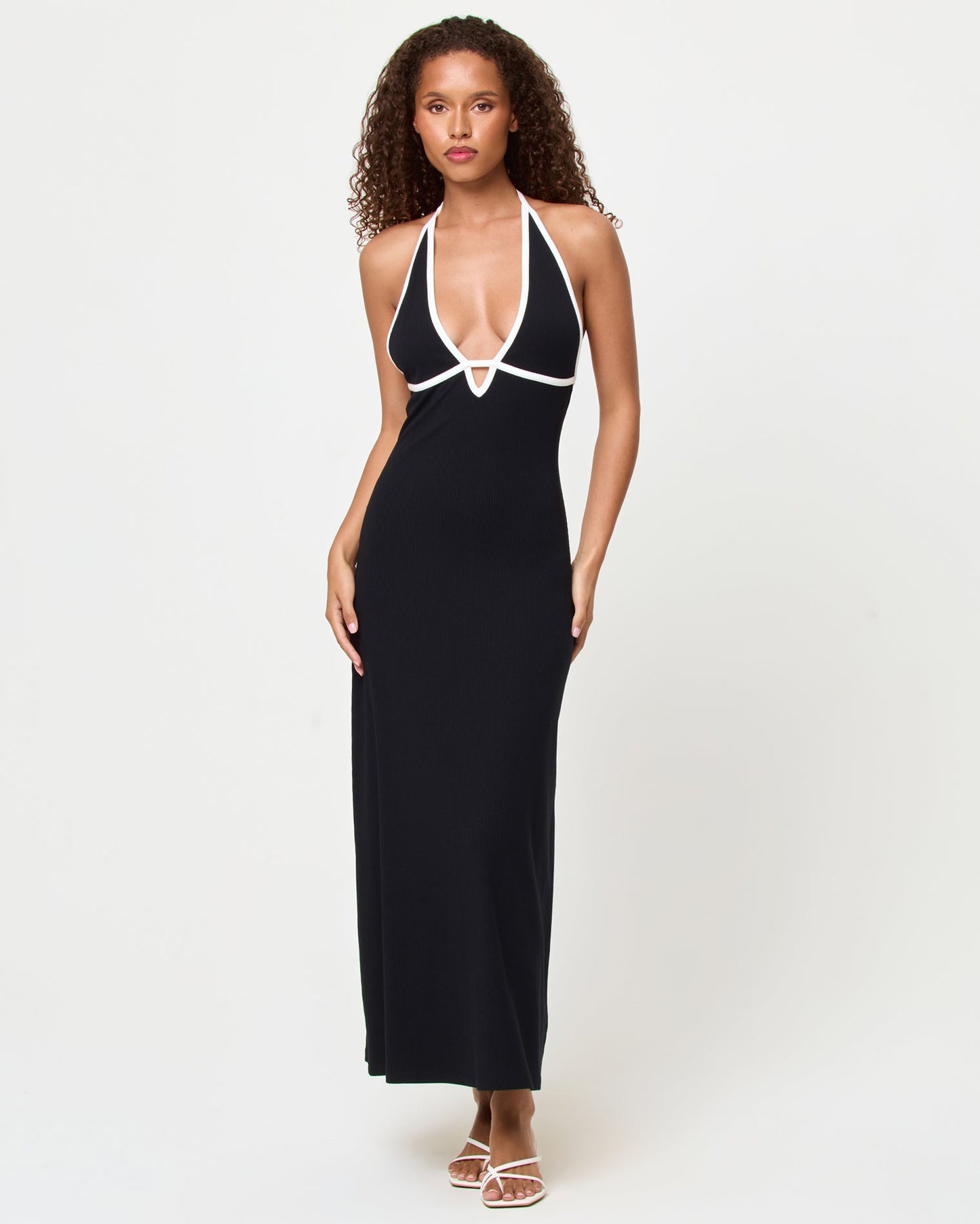 LSPACE LSPACE Shea Maxi Dress - Black-Cream - Clothing|Swim