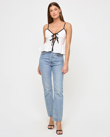 LSPACE LSPACE Agnes Top - Cream-Black - Clothing