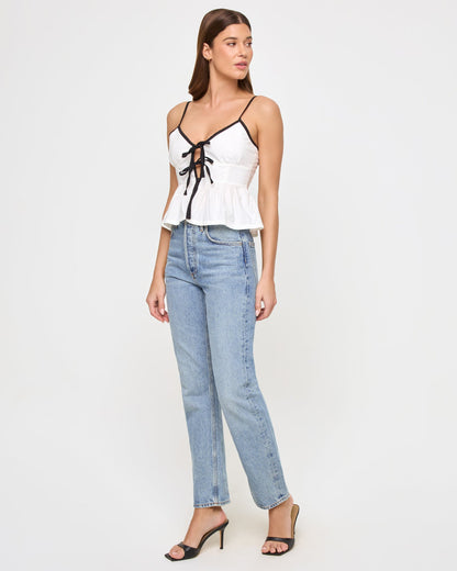 LSPACE LSPACE Agnes Top - Cream-Black - Clothing