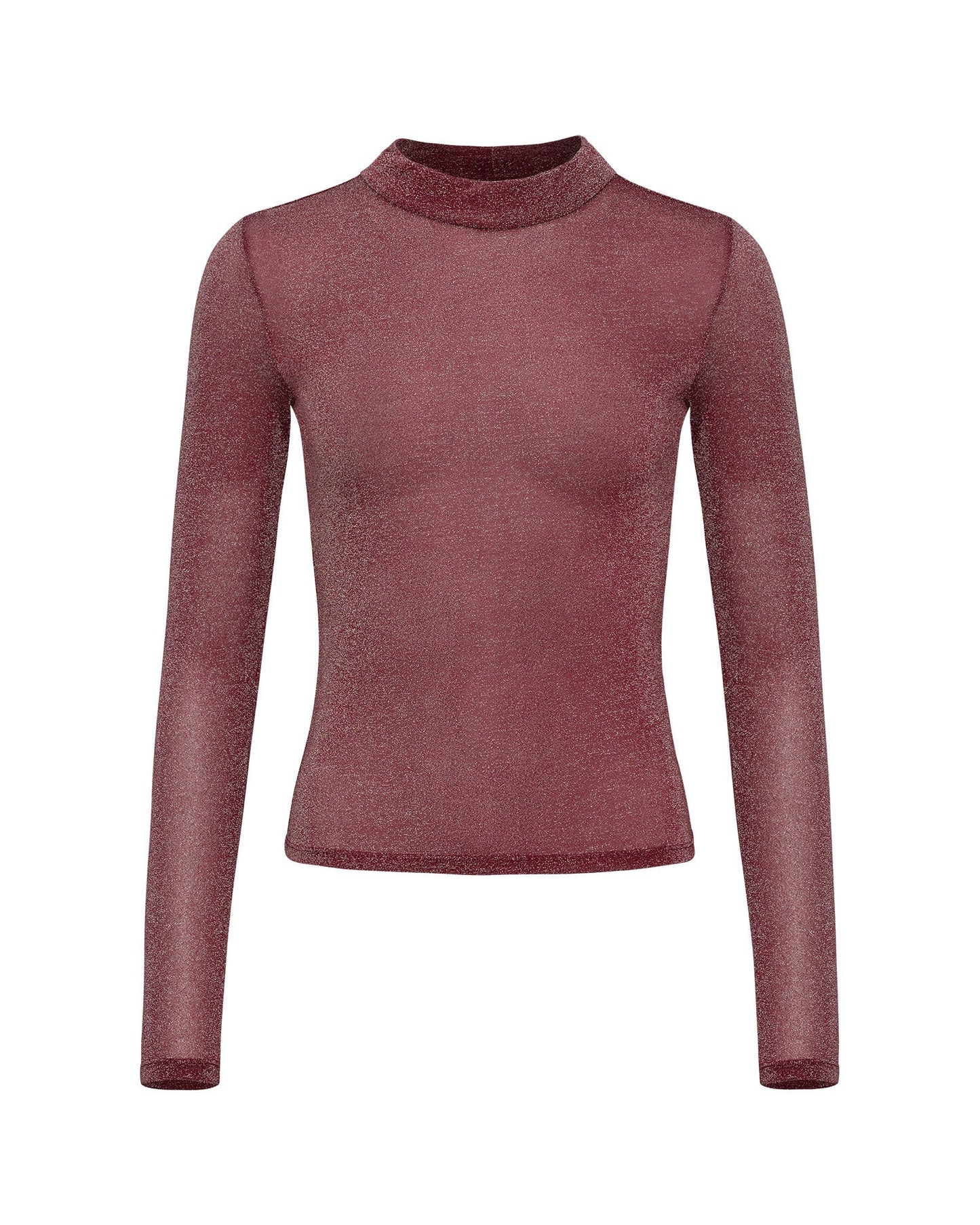 LSPACE Shimmer Red Mesh Top - Long Sleeve - LSPACE - Clothing