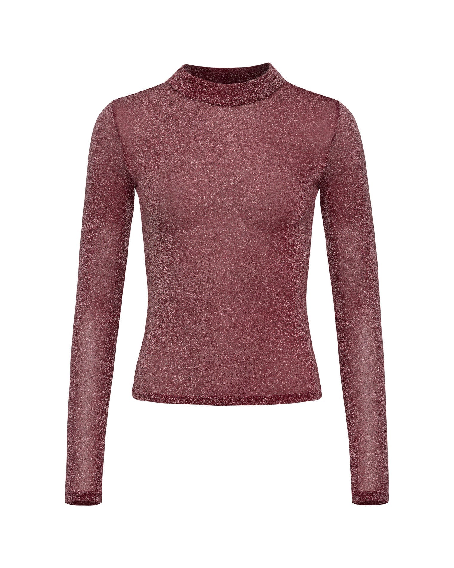 LSPACE Shimmer Red Mesh Top - Long Sleeve - LSPACE - Clothing