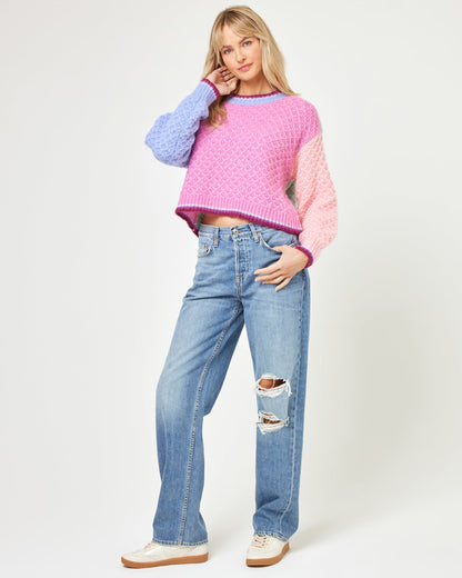 LSPACE Coloblock Knit Sweater - LSPACE Pretty Please Pullover - Clothing