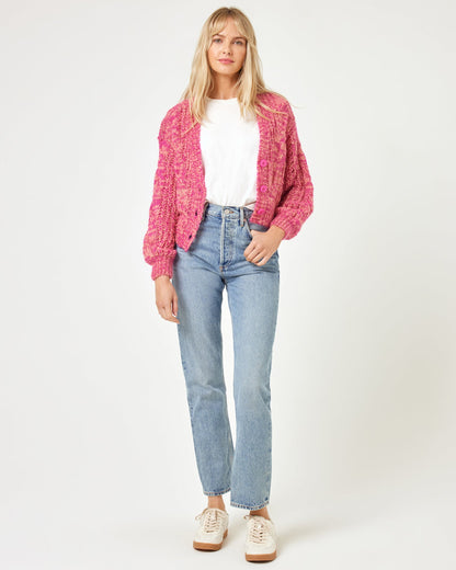 LSPACE LSPACE Strawberry Fields Cardigan - Strawberry Marl - Clothing