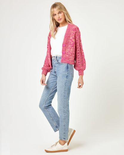 LSPACE LSPACE Strawberry Fields Cardigan - Strawberry Marl - Clothing