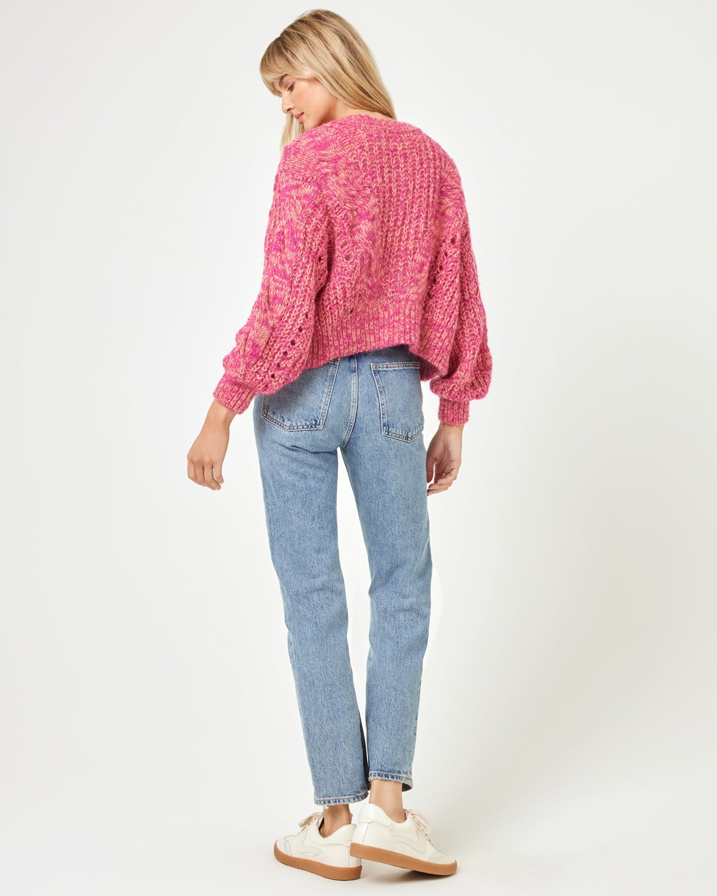 LSPACE LSPACE Strawberry Fields Cardigan - Strawberry Marl - Clothing