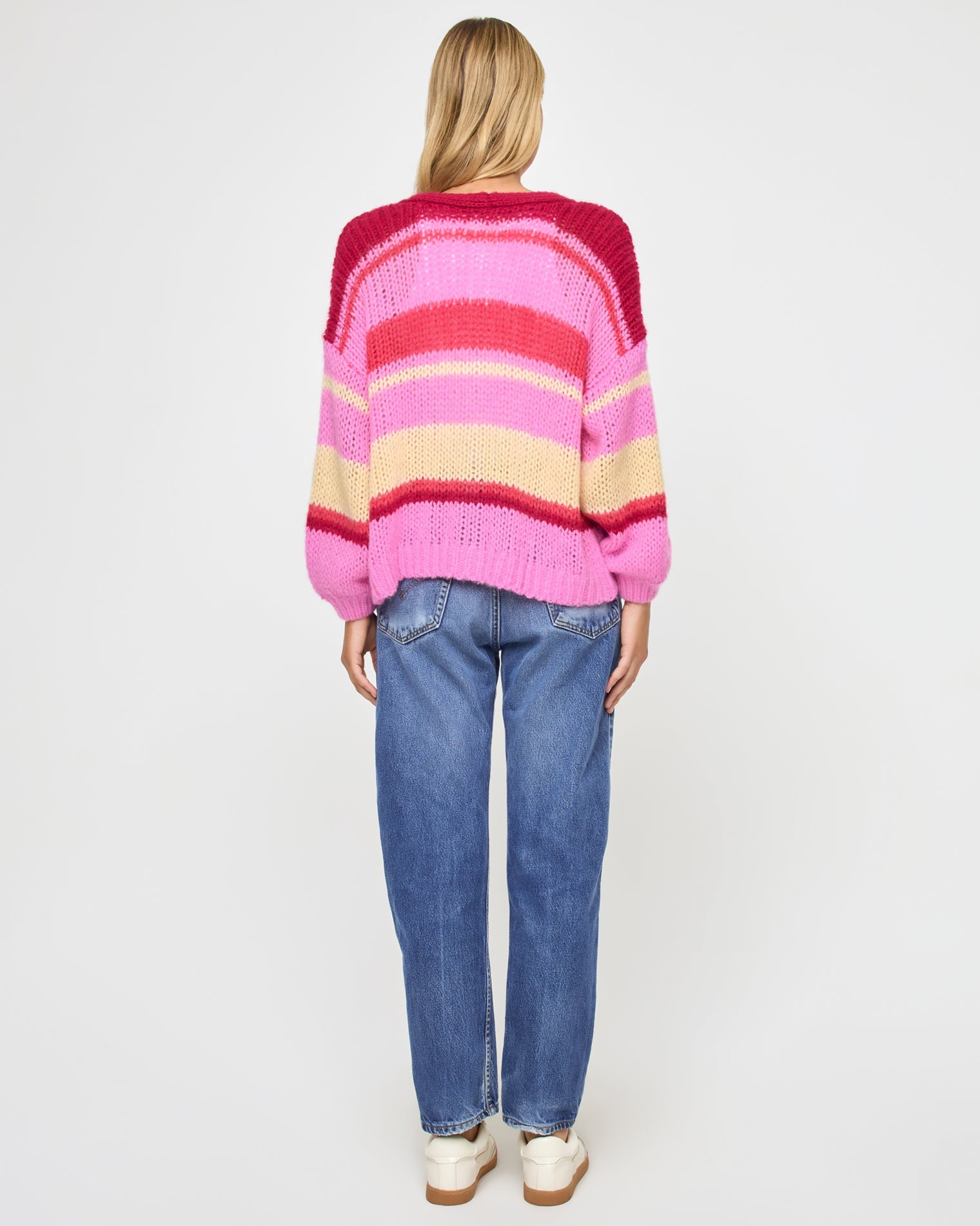 LSPACE Womens Pink Knit Cardigan - LSPACE Lido Colorful Cardigan - Clothing