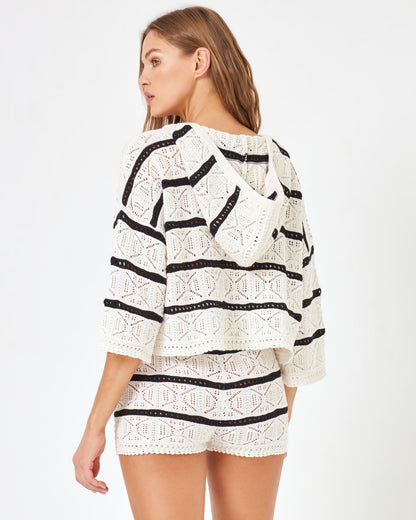 LSPACE LSPACE Striped Diamond Eyes Hoody - Starcrossed Stripe - Clothing