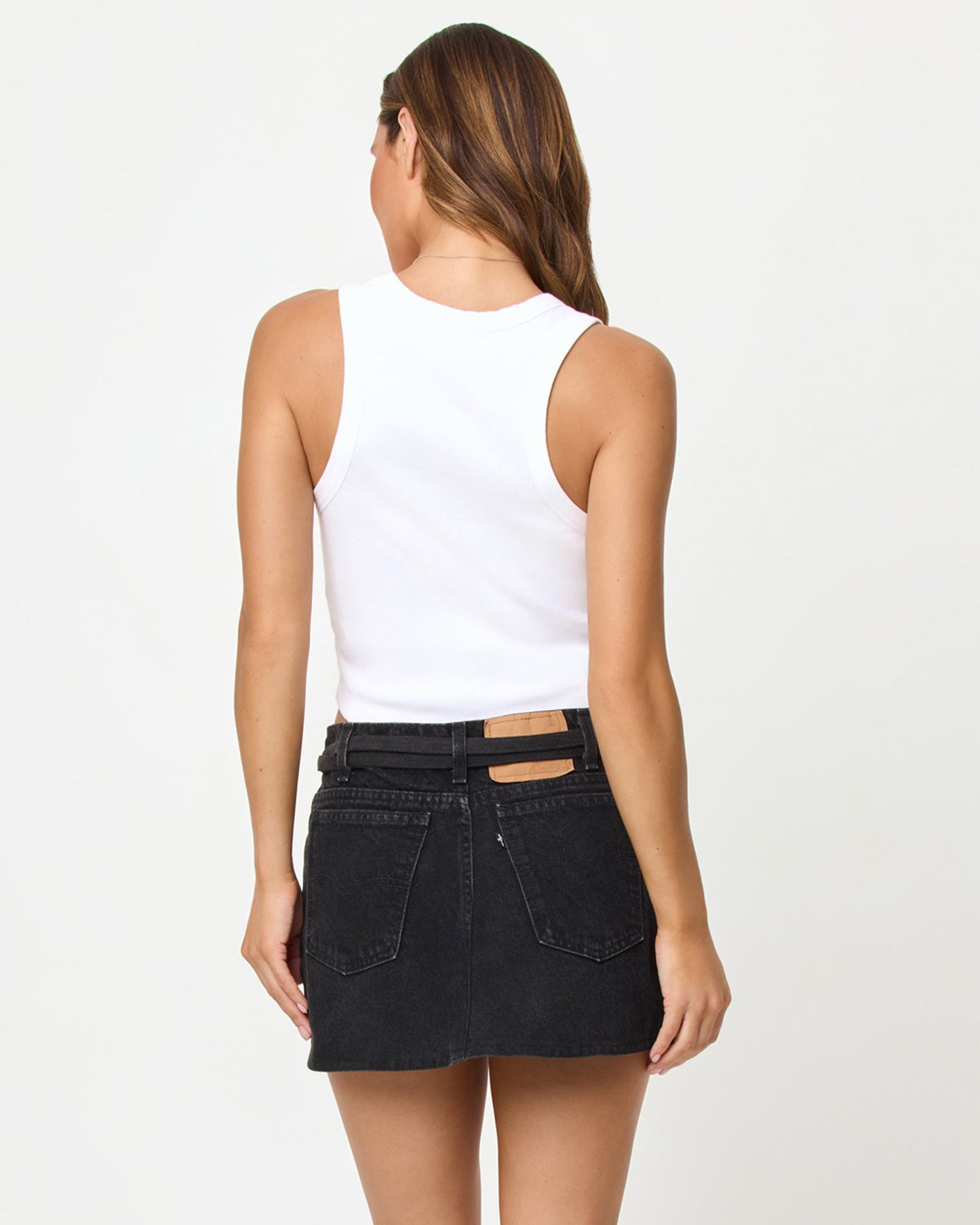 LSPACE aligrace Belted Mini Skirt - Black - Clothing