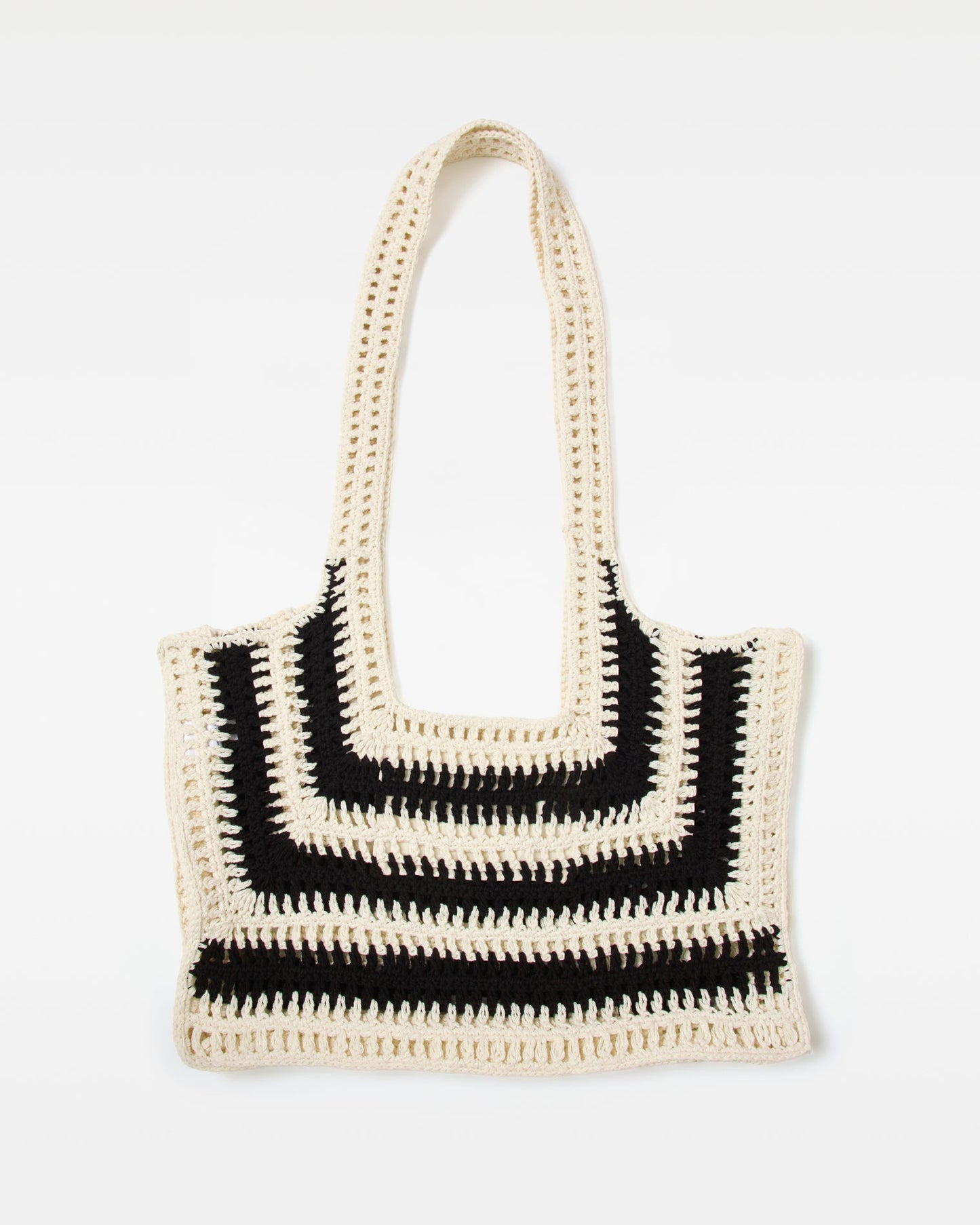 LSPACE LSPACE Caylin Crochet Tote - Black-White - Swim|Clothing