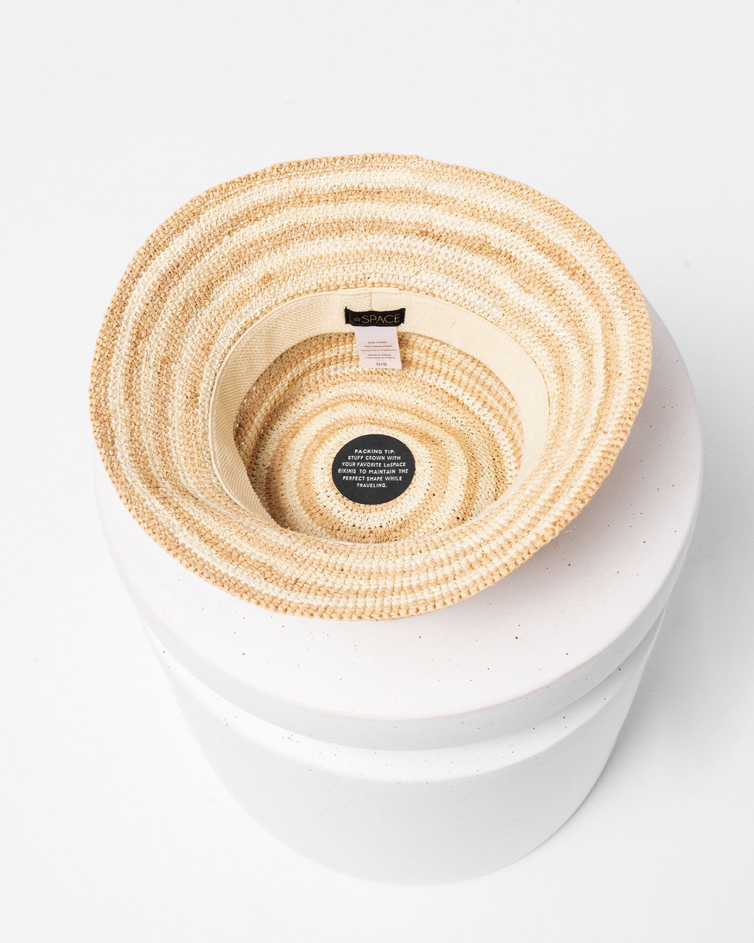 LSPACE Striped Raffia Bucket Hat - LSPACE Isadora - Swim|Clothing