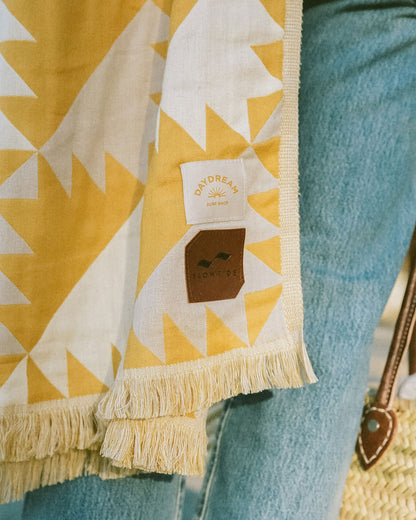 LSPACE Slowtide Daydream Driftweave Beach Blanket - Curry - Clothing